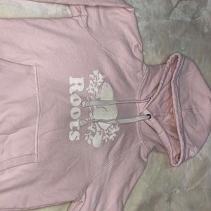 Baby pink Roots hoodie